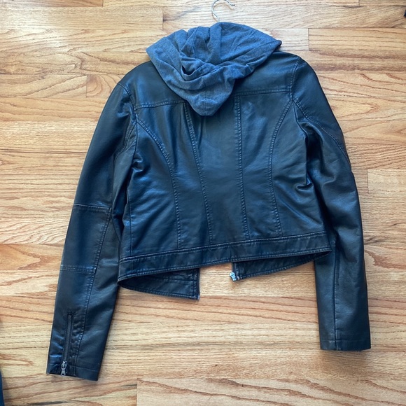 “Leather” hooded jacket - Picture 2 of 5